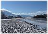 A winter view of the Yellowstone River right in front of the home