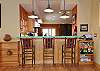 Bar seating for chatting with the cook