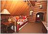 The upstairs guest room with trundle bed and access to the bonus room