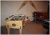 There is also a foosball table