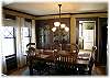The dining room, located just off the kitchen