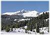 Amazing forest and mountain views of Beehive Basin in the winter