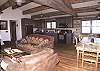 Open kitchen, living room and dining room