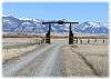 Winter view of the Bridger Mountains from the driveway.