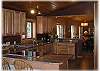A beautiful kitchen is open to the great room area