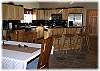 The dining area is just off to the side of the kitchen