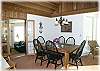The dining area located just off the kitchen
