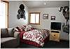 The loft bedroom with king size bed and queen size futon