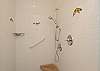 A walk-in shower
