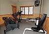Exercise room with a television