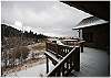 The deck off the dining area of the home.
