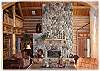 The great room has mountain views as well as a beautiful rock fireplace