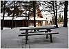 There is plenty of outdoor seating scattered through the trees around the home