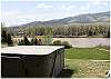 Gorgeous views of the river and mountains from the hot tub