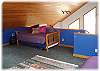 The trundle bed in the loft bedroom