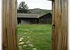 The entry to the property from the fence line