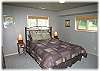 Bedroom on the lower level with queen size bed