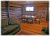 Extra space for your group to spread out and relax inside the Overlook Cabin