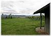 A view from the cabin across the large yard to the East Boulder Barn