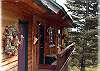 The cabin's deck