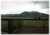 Looking at the Absaroka Mountains from the deck