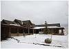 A winter view of the front of this beautiful home