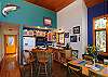 The kitchen and dining area