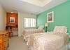 Lower level bedroom with two twins