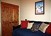 The second bedroom with a trundle bed will sleep two