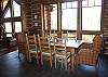 Large dining room table seats eight