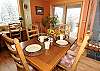 A breakfast table off the kitchen