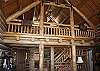 A view up to the loft from the living room