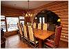 Dining table seats eight
