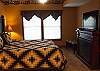 Master Bedroom with 42 in flat screen and fireplace