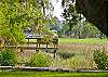 The back and side yard has a marsh view. This is a view of the neighboring property's dock/walkway. Wonderful to watch birds!