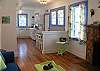 This is a view into the kitchen from the living room.