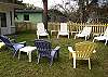 Fenced in yard and ample seating.