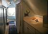 The upstairs "suite" includes the 2nd full bathroom.