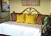 This trundle is in the upstairs master king bedroom.
