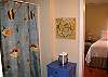 The home features 2 full baths and 1 half bath. The Masterbedroom has a full master bath and the main floor has 1 full bath and 1 half bath.