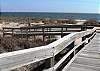 This is the entrance to the 8th Street beach- the beach entrance 1 block from Seaglass Cottage.