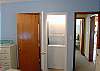 The stackable washer/ dryer  in the cottage