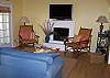 Our Living room features a large screen TV/ DVD with mulitple cable channels. We also offer lots of great beach books to enjoy.
