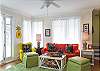 Our living room is full of Paula's furniture - sturdy and stylish for the beach house.