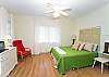 This bedroom also features cable TV.