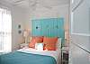 Queen bedroom with adorable star headboard!