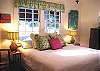 The king size bedroom features wonderful 100% cotton bedding and fluffy pillows.  The master bedroom also has a flat screen TV with cable.  A great night's sleep is awaiting you!
