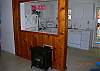 During the winter months, the cottage can be warmed up with the electric life like fireplace!
