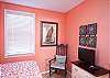 The TV in the 1st floor master bedroom.