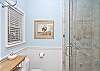 This is indeed a true master bathroom! Incredible shower to enjoy